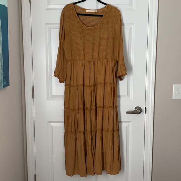 Mustard yellow cottagecore dress - Picture 1 of 8